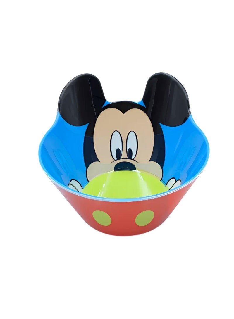 ديزني وعاء للأطفال على شكل ميكي ماوس – تصميم كرتوني ملون لمتعة وقت الوجبة للأطفال والرضع 650 مل - Image 1