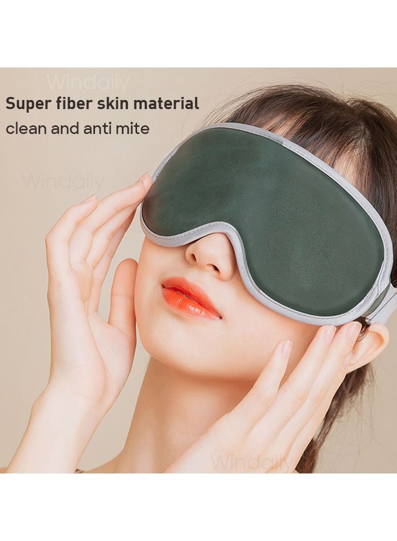 Generic Vibrating Eye Massager Heated Eye Mask 5 Modes Auto Off Rechargeable Eye Care Machine Heated Sleeping Mask with Remote Control  - Image 4