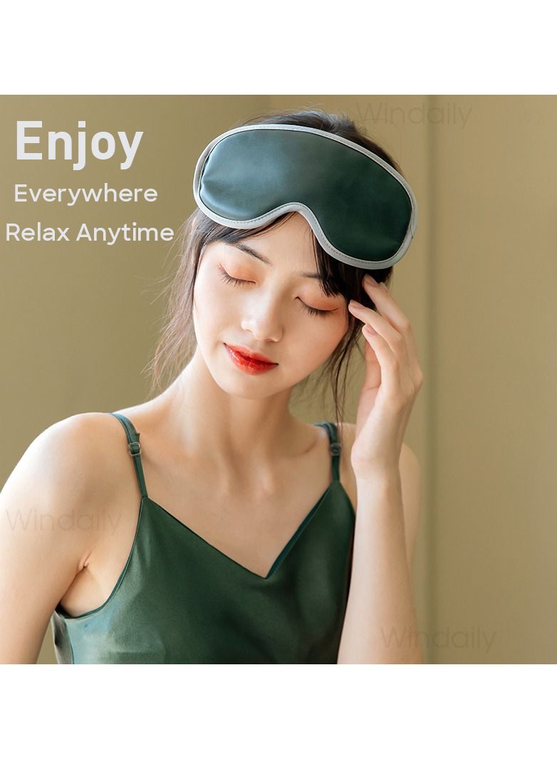 Generic Vibrating Eye Massager Heated Eye Mask 5 Modes Auto Off Rechargeable Eye Care Machine Heated Sleeping Mask with Remote Control  - Image 3