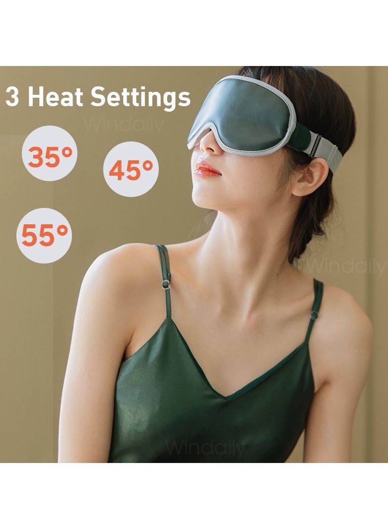 Generic Vibrating Eye Massager Heated Eye Mask 5 Modes Auto Off Rechargeable Eye Care Machine Heated Sleeping Mask with Remote Control  - Image 5