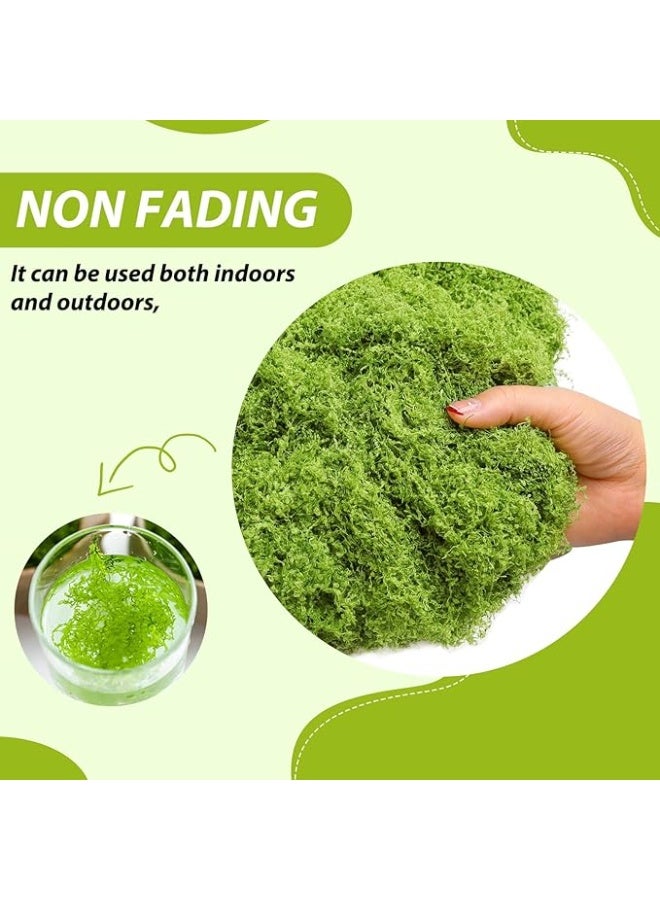 SHAOZHEN 200g Moss Grass Perfectly Simulates Artificial Moss Fake Green Grass for Centerpieces Home Kitchen Garden Decor Preserved Forest Moss - Image 4