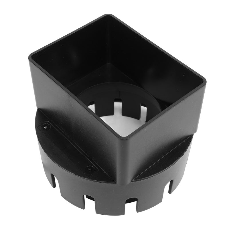 Rain Gutter Downspout Adapter 3x4 Inch PVC Square Rain Gutter to Drain Pipe Adapter for Outdoor Black - Image 2