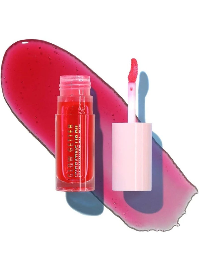 Moira Glow Getter Hydrating Lip Oil 08 Juicy Red 4.6ml - Image 1