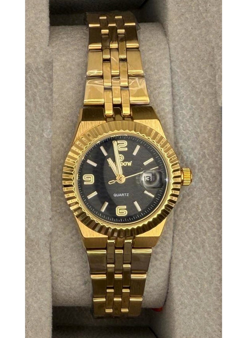 SHADOW Luxury Couple Watch Set - Matching Stainless Steel Quartz Wristwatches with Date Window - Image 3
