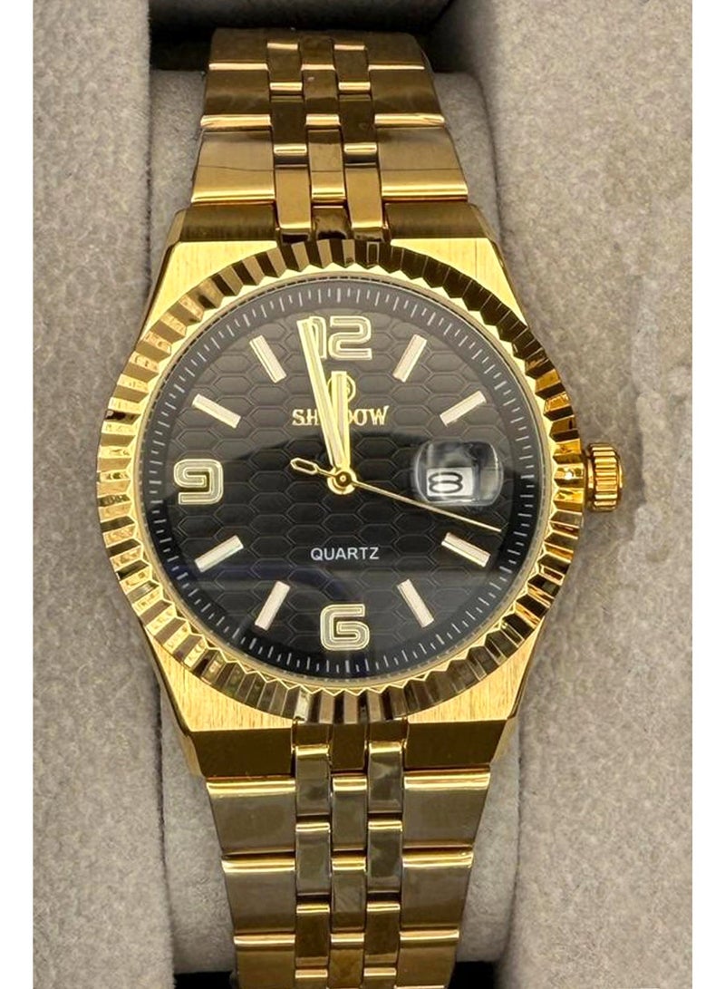 SHADOW Luxury Couple Watch Set - Matching Stainless Steel Quartz Wristwatches with Date Window - Image 2