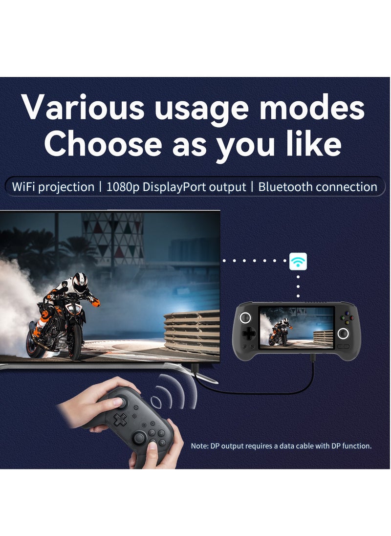 ANBERNIC  - ANBERNIC RG556 Handheld Game Console Unisoc T820 Android 13 5.48 inch AMOLED Screen 5500mAh WIFI Bluetooth Retro Video Players (Black 128G) - Image 1