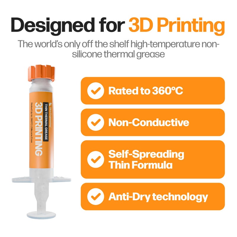 Slice Engineering Thin Film Thermal Grease for 3D Printer | High-Temperature Grease Paste Replacement | High-Performance Non-Conductive for Heat Transfer - Image 2