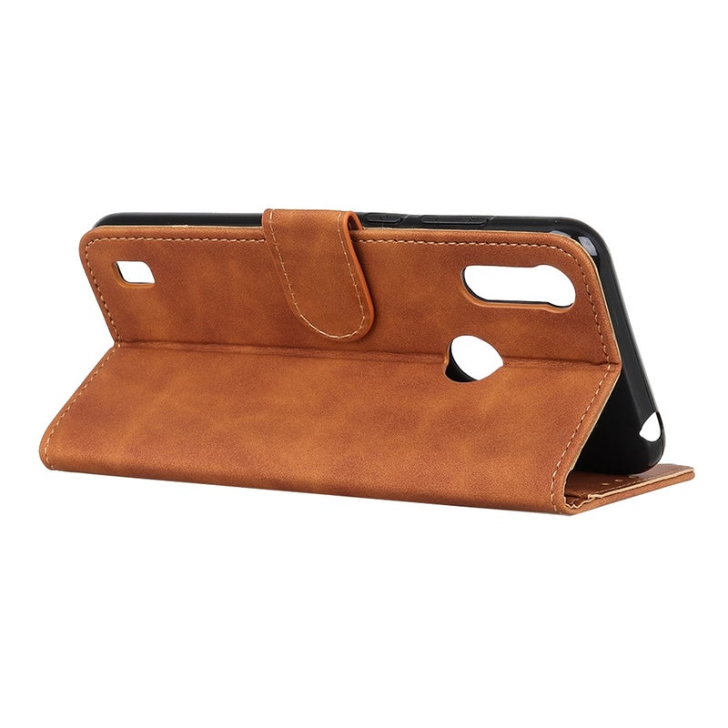 HuHa Case Cover For Motorola Moto E7 Power / E7i Power / Lenovo K13 KHAZNEH Retro Texture PU + TPU Horizontal Flip Leather Case with Holder & Card Slots & Wallet(Brown) - Image 4