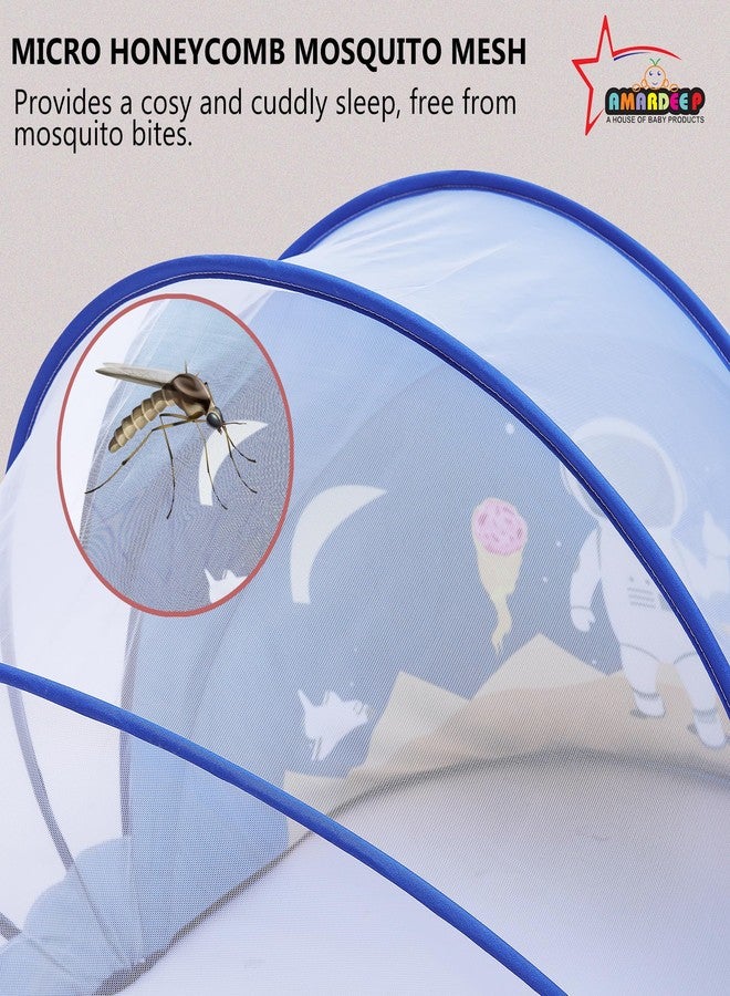 Amardeep Big Foldable Mosquito Net | Bottomless Baby Mosquito Tent with Multiple Cute Digital Prints | Insect Protection Canopy for Newborns & Toddlers | Portable & Breathable Net (Baby Astronaut) - Image 4