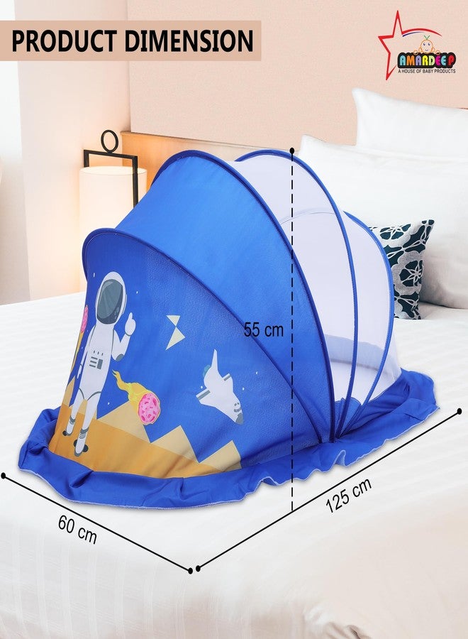 Amardeep Big Foldable Mosquito Net | Bottomless Baby Mosquito Tent with Multiple Cute Digital Prints | Insect Protection Canopy for Newborns & Toddlers | Portable & Breathable Net (Baby Astronaut) - Image 5