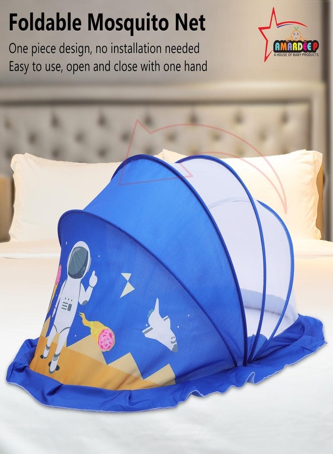 Amardeep Big Foldable Mosquito Net | Bottomless Baby Mosquito Tent with Multiple Cute Digital Prints | Insect Protection Canopy for Newborns & Toddlers | Portable & Breathable Net (Baby Astronaut) - Image 2