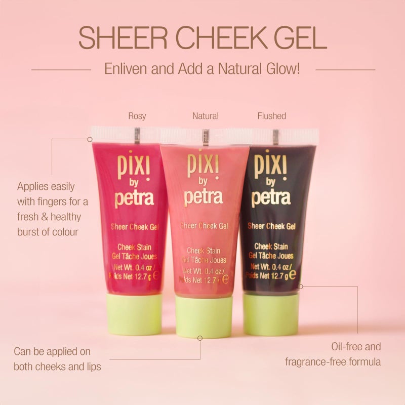 Pixi Sheer Cheek Gel - Flushed | Gel Blush For A Sheer Flush Of Colour | Oil-Free & Fragrance-Free Hydrating Liquid Blush | 0.45 Fl Oz - Image 3