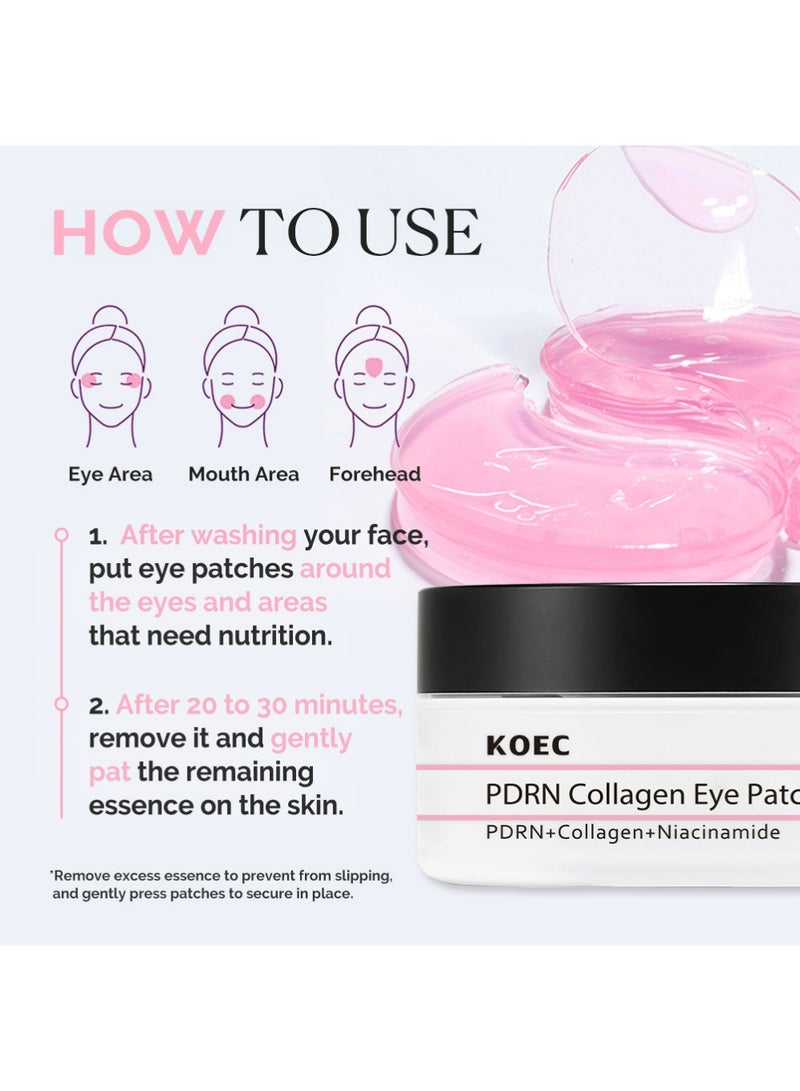 ك أو إي سي الكولاجين الجفن تصحيح 60 قطعة ، مرطب النيكوتين ، يرطب الجفن ، يزيل الخطوط الدقيقة ، Ssmoothly إصلاح جلد العين ، مرطب العين ، مرطب العين ، مرطب العين - Image 4