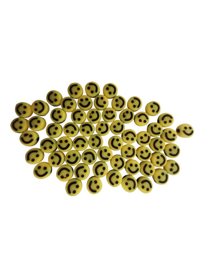 NIBEMINENT 1000-Piece Colourful Smiling Face Spacer Beads .4x.7cm - Image 2