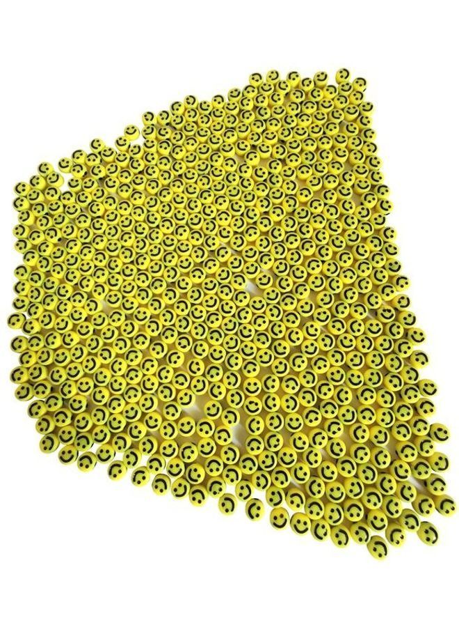NIBEMINENT 1000-Piece Colourful Smiling Face Spacer Beads .4x.7cm - Image 4