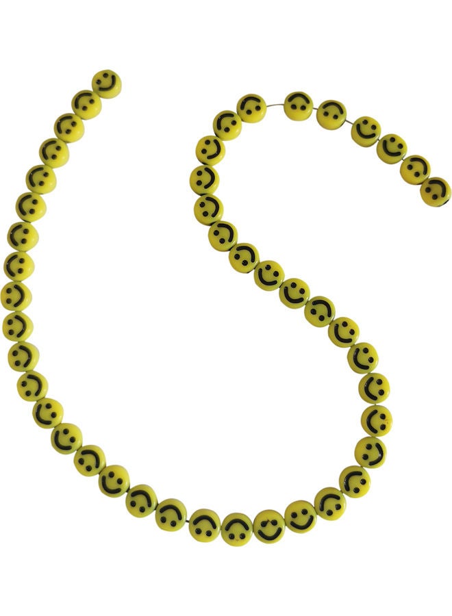 NIBEMINENT 1000-Piece Colourful Smiling Face Spacer Beads .4x.7cm - Image 5