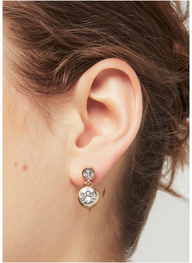 Karen Millen - Crystal Dot Drop Earring - Image 1