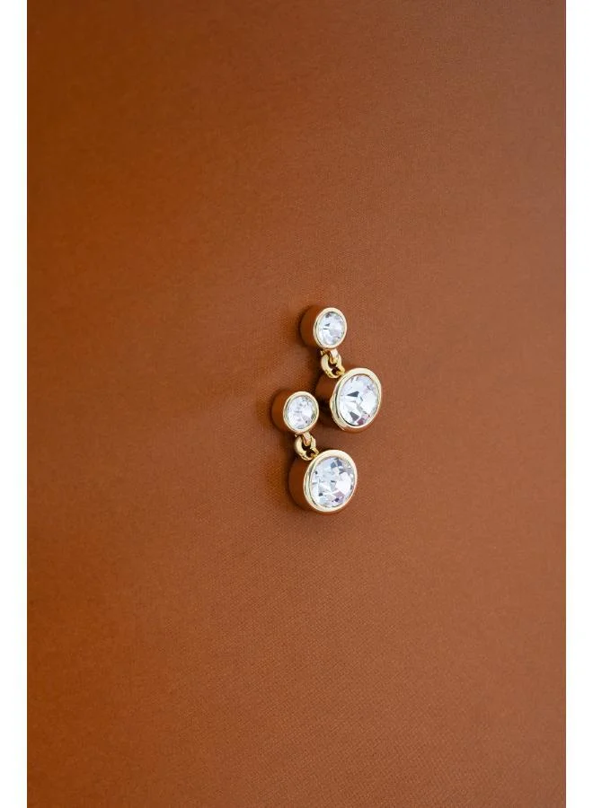 Karen Millen Crystal Dot Drop Earring