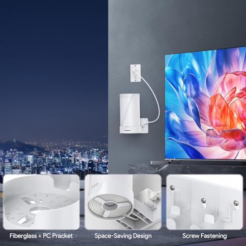 XLTTYWL Deco WiFi 7 Wall Mount Kit, Deco B25-Outdoor/BE65-5G/BE75/BE85/BE95/BE17000/BE22000/BE33000 Router Mount Bracket for TP Decos 7 Tri-Band WiFi 7 Mesh System (White, 1 Pack) - Image 4