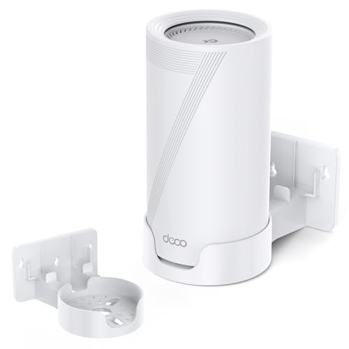 XLTTYWL Deco WiFi 7 Wall Mount Kit, Deco B25-Outdoor/BE65-5G/BE75/BE85/BE95/BE17000/BE22000/BE33000 Router Mount Bracket for TP Decos 7 Tri-Band WiFi 7 Mesh System (White, 1 Pack) - Image 1