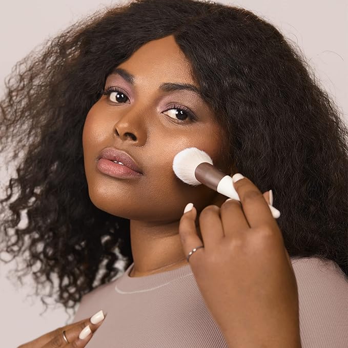 EcoTools Luxe Natural Elegance Professional Face Makeup Foundation Brush Set Premium Brush Kit For Face Cheek Eye Makeup Synthetic Makeup Brushes Vegan CrueltyFree 5 Piece Set - Image 4