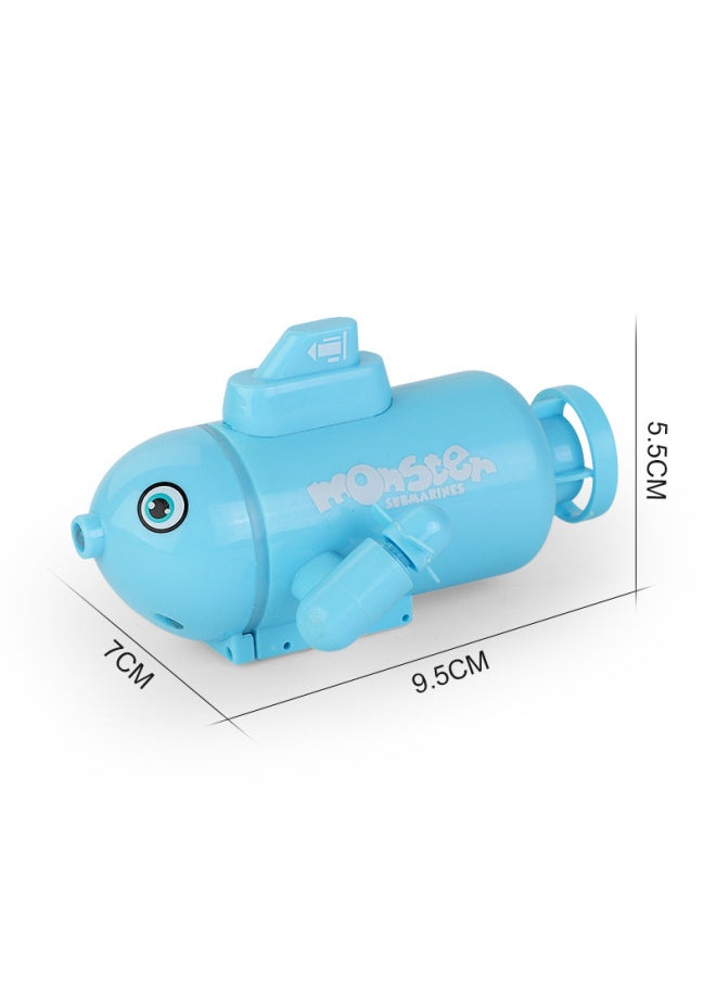 Submarine Toy Artificial Explosion Models Mini Remote Control Submarine Four-six-way Toy Boat Electric Model Leisure Cattle Toy-Color:Lake Blue  - Image 1