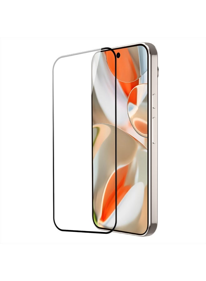 دوكس دوتشيز واقي شاشة من الزجاج المقوى، متوافق مع هاتف Google Pixel 9 Pro XL، واقي شاشة شفاف بحافة سوداء وتغطية كاملة (غراء كامل وحافة سوداء شفافة) - Image 1