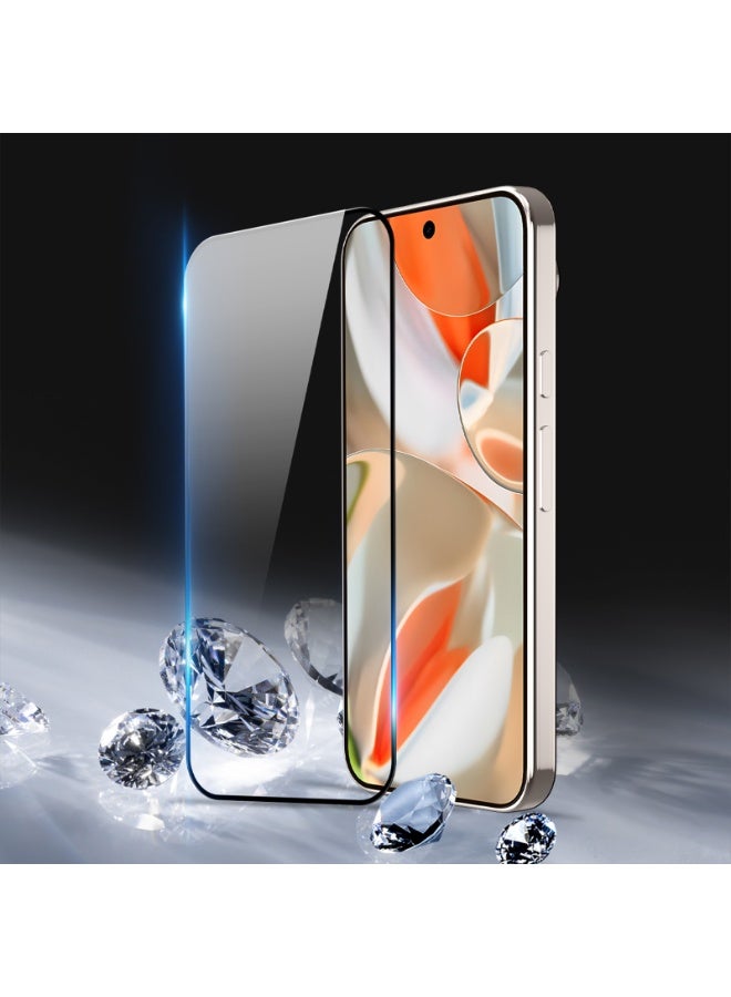 دوكس دوتشيز واقي شاشة من الزجاج المقوى، متوافق مع هاتف Google Pixel 9 Pro XL، واقي شاشة شفاف بحافة سوداء وتغطية كاملة (غراء كامل وحافة سوداء شفافة) - Image 2