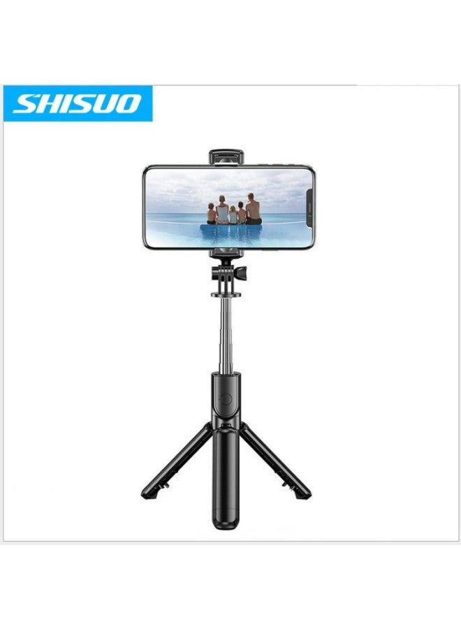 Mobile Phone Bluetooth Selfie Stick GOPRO Sports Camera Gimbal Bluetooth Remote Control Camera With Tripod Live Broadcast Bracket-Color:S03-Black  - Image 4