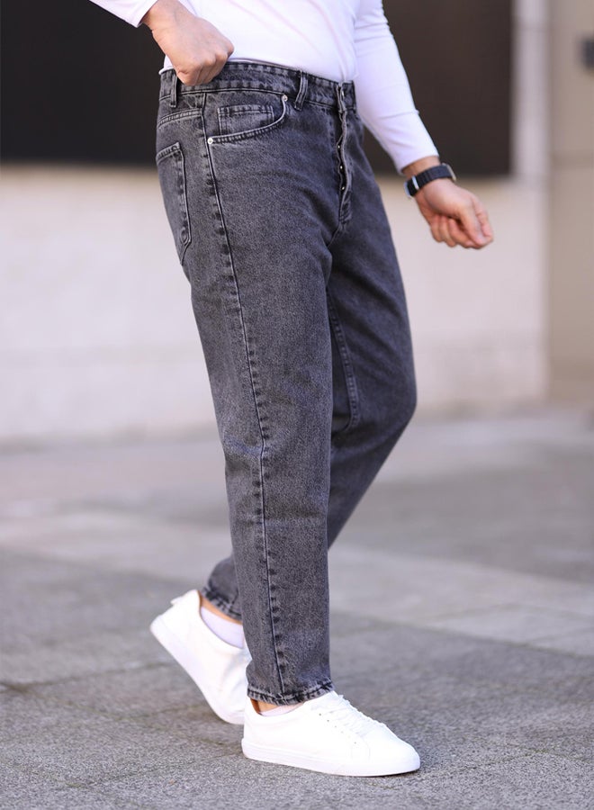 trendyol Gray Mens Boyfriend Jeans Denim Pants TMNAW25JE00020 - Image 2