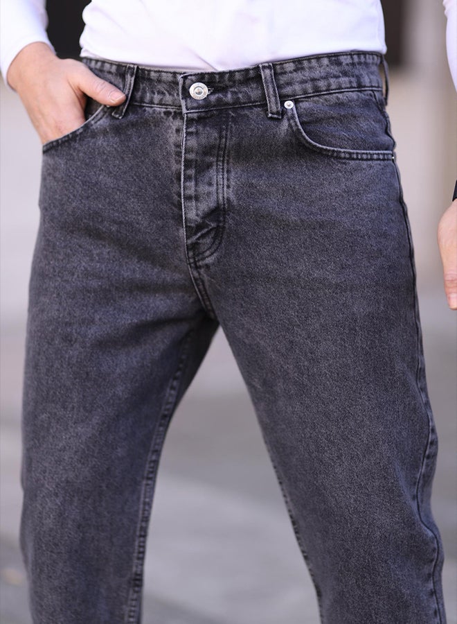 trendyol Gray Mens Boyfriend Jeans Denim Pants TMNAW25JE00020 - Image 4