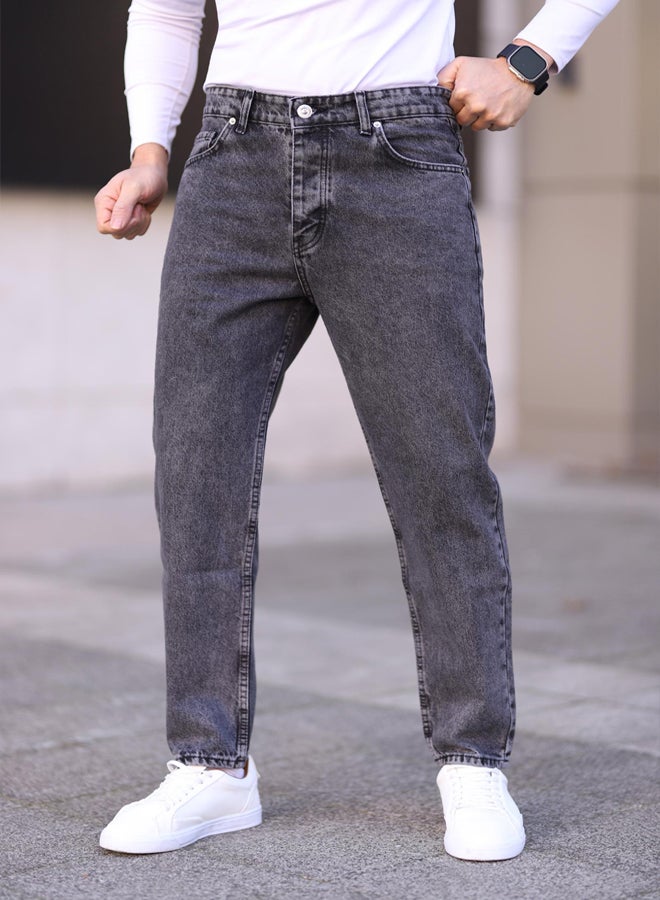 trendyol Gray Mens Boyfriend Jeans Denim Pants TMNAW25JE00020 - Image 1