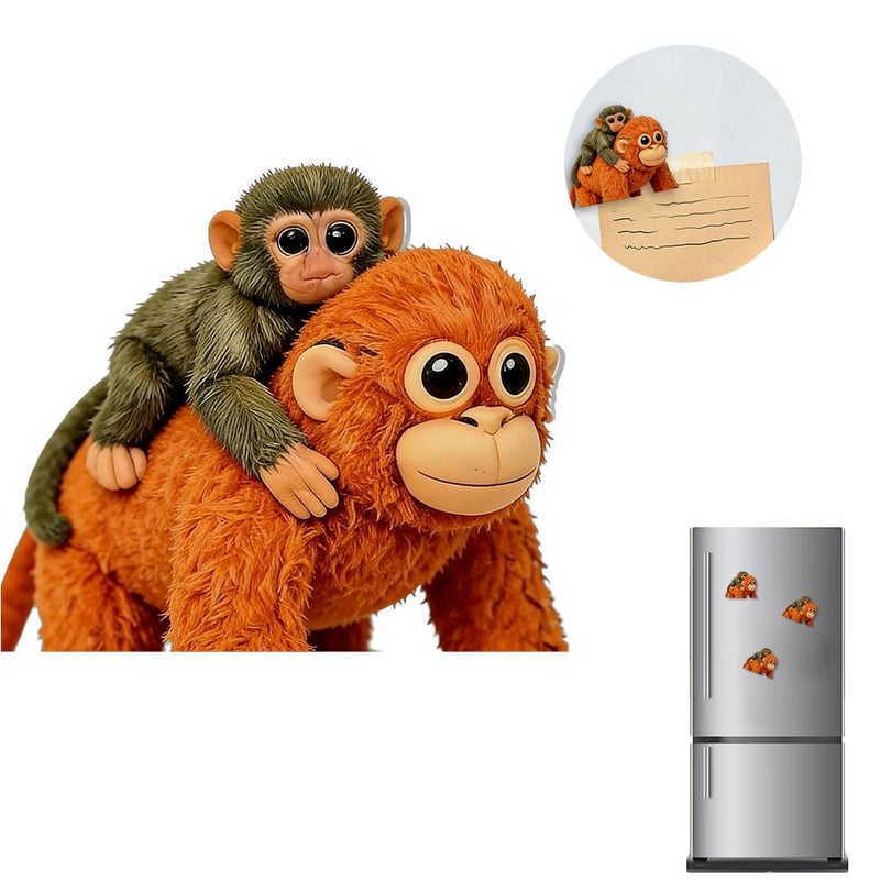 Creative Monkey Refrigerator Magnets - Protective Boxing Monkey Fridge Magnets - Image 1