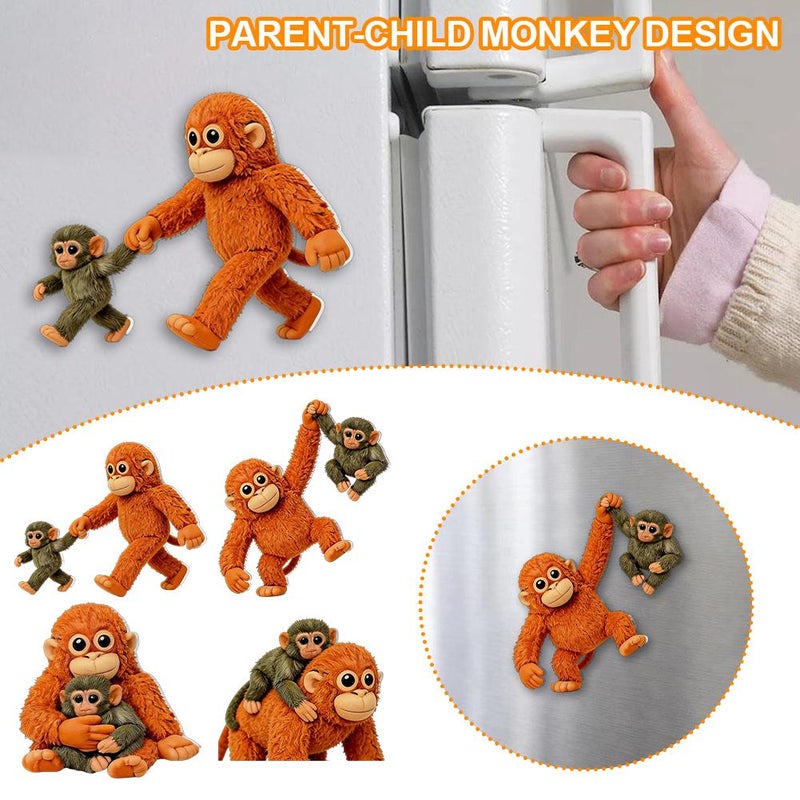 Creative Monkey Refrigerator Magnets - Protective Boxing Monkey Fridge Magnets - Image 2