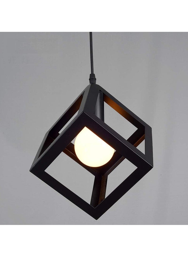 Arabest Modern Chic Pendant Lights,Creative Black Iron Ceiling Lamp,Geometry Design Art Hanging Lamp for Living Room Kitchen Island Bedroom Suspension Chandeliers Lighting  - Image 1