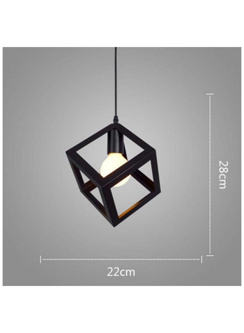 Arabest Modern Chic Pendant Lights,Creative Black Iron Ceiling Lamp,Geometry Design Art Hanging Lamp for Living Room Kitchen Island Bedroom Suspension Chandeliers Lighting  - Image 2