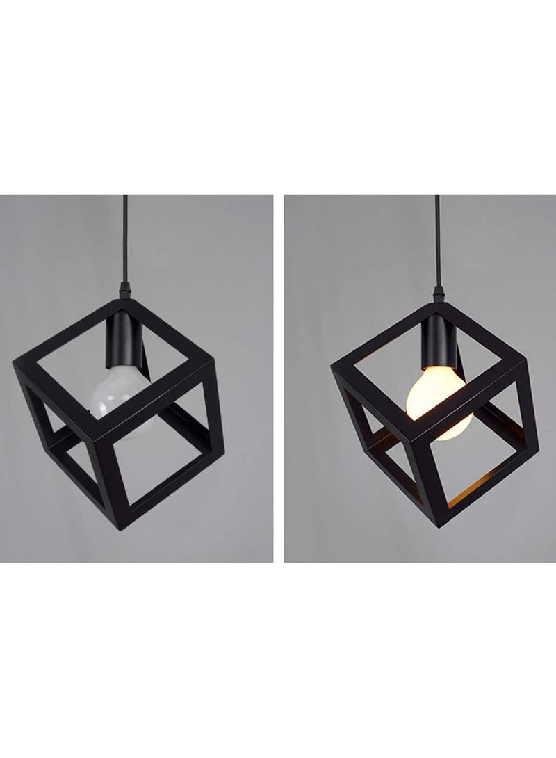 Arabest Modern Chic Pendant Lights,Creative Black Iron Ceiling Lamp,Geometry Design Art Hanging Lamp for Living Room Kitchen Island Bedroom Suspension Chandeliers Lighting  - Image 4