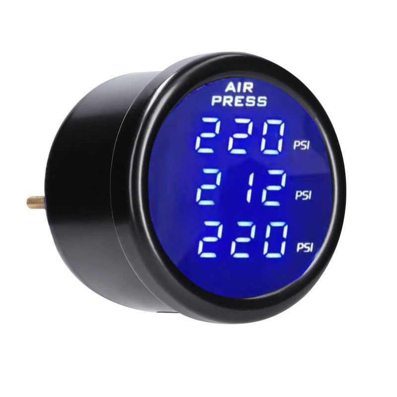 Air Pressure Gauge 0-220PSI LED Triple Digital Display Air Suspension Gauge - 1/8" NPT Sensitive Sensor Air Pressure Display Meter for 12/24V Vehicles - Image 4