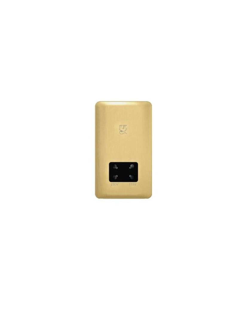شنايدر إلكتريك Schneider Electric GGBL7090BSBS Lisse - مقبس ماكينة حلاقة - 2 عصابة - 115/230 فولت من الساتان النحاسي مع الجزء الداخلي الأسود  - Image 3