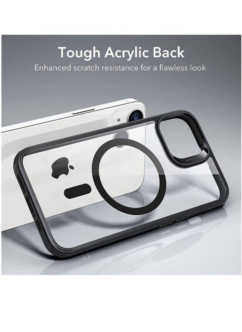 ZOOMEE - Shockproof Military-Grade Protection Classic Hybrid Magnetic MagSafe Case Cover For Apple iPhone 14 Clear/Black - Image 1