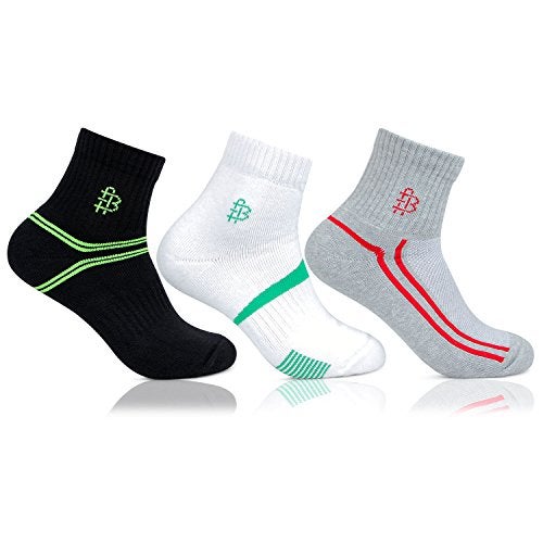 Bonjour Men's Multicolour Cotton Sports Ankle Length Socks (Pack Of 3) Bro7005Ank-Po3_Multicolor - Image 1