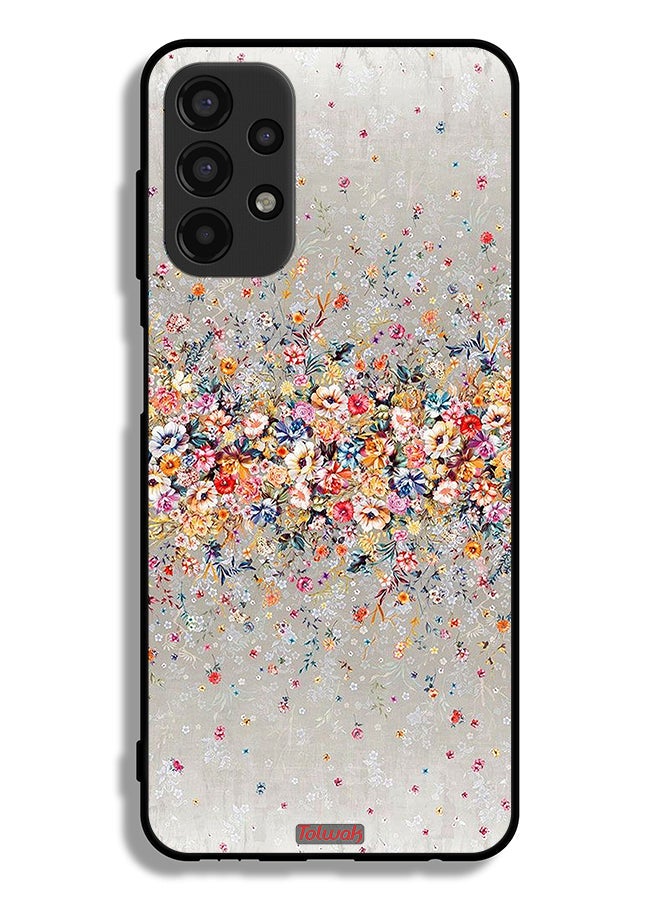 Tolwak Samsung Galaxy A13 4G Protective Case Cover Small Flowers Abstract Art - Image 1