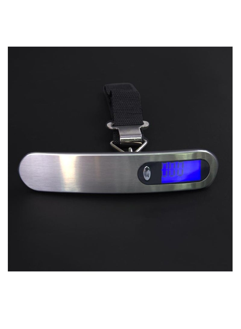 ALLKING Digital Luggage Scale, Luggage Weighing Scale, Portable Handheld for Travel Accessories, Suitcase, Bags weighing scale. Capable Up to 50 Kg / 110lb with LCD Display (Silver) - Image 3