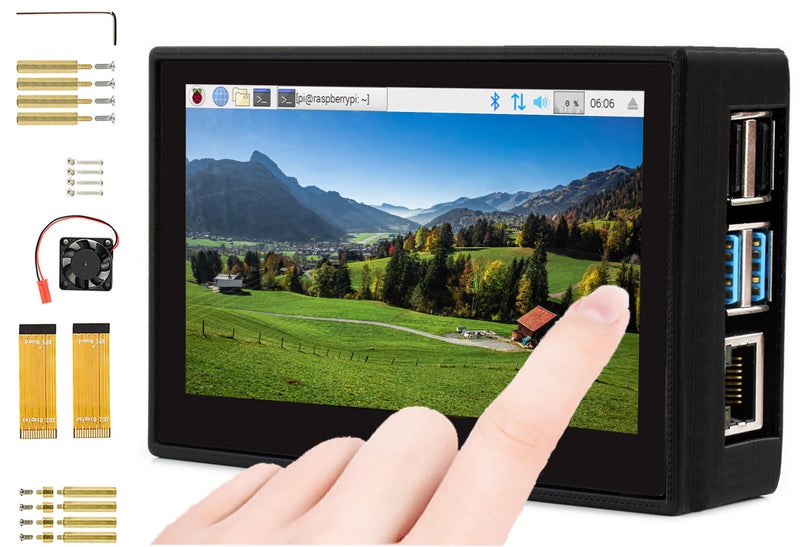 Waveshare 43inch DSI LCD Display with Case for Raspberry Pi 4B 800x480 Capacitive Touchscreen MIPI DSI Interface IPS Wide Angle Supports RaspbianUbuntuKali WIN10 IoTRetropie Driver Free - Image 2