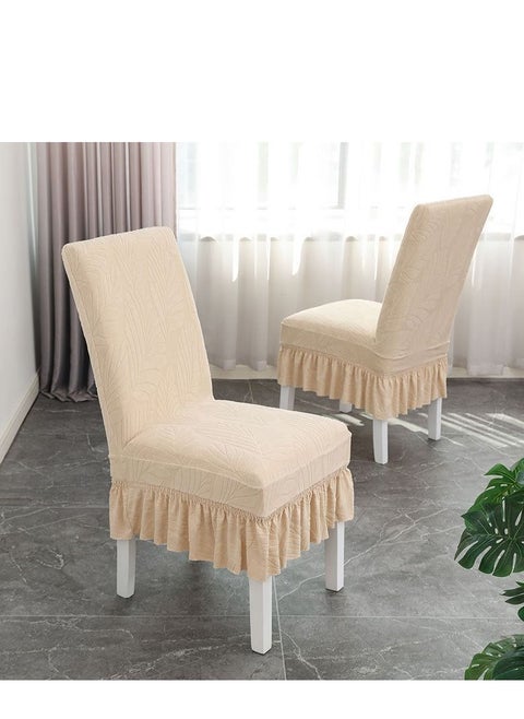 Jacquard Skirt Elastic Chair Cover Set