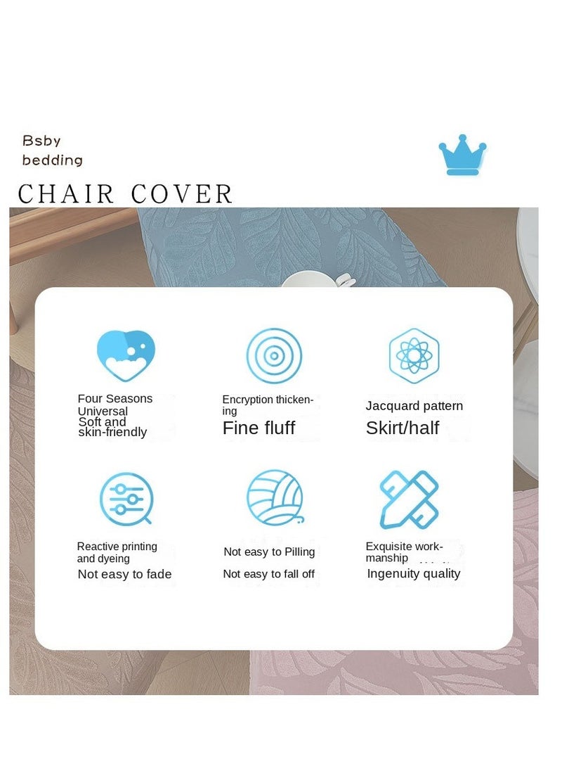 Bluejw - Jacquard Skirt Elastic Chair Cover Set - Image 1