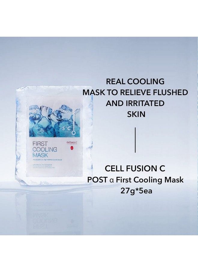 Cell Fusion C Post Alpha First Cooling Sheet Mask(1Box 5Sheets) 27G / 0.9Oz | Korean Skincare Face Masks Skincare Moisturizing And Nourishing Facial Mask Hydrating Face Masks White  - Image 3