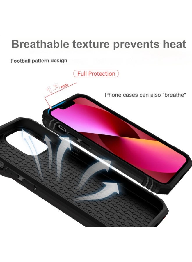 جراب مغناطيسي متوافق مع iPhone 15 Pro Max - غطاء أسود مع درع خصوصية منزلق وحامل حلقي دوار 360 درجة | مقاوم للصدمات والخدوش، مناسب للتركيب في السيارة - Image 5