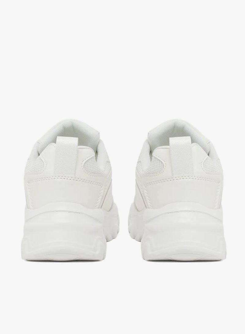 Styli Plain Chunky Lace-Up Sneakers with Back Pull Tab - Image 5