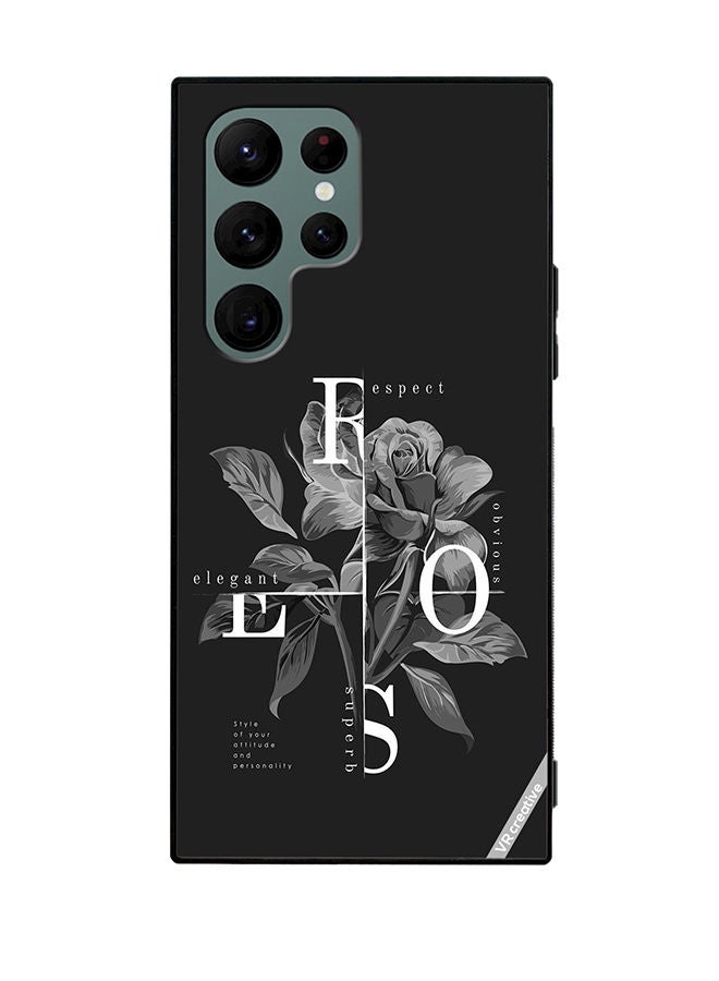 VR CREATIVE Protective Case Cover For Samsung Galaxy S22 Ultra 5G Flower Design Multicolour - Image 1
